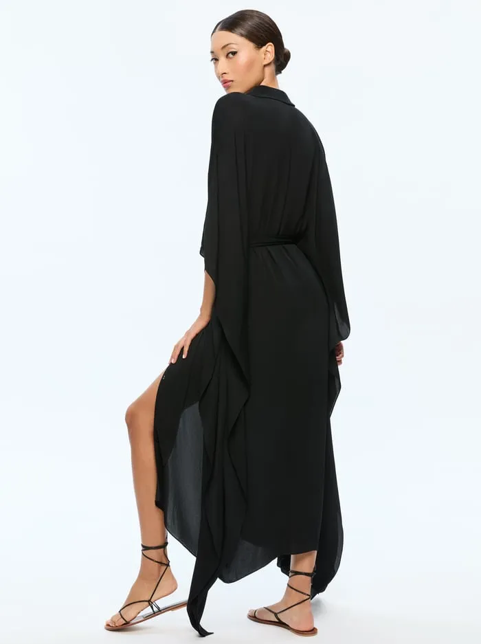 Dresses Women Alice Olivia Deanne Midi Shirtdress With Belt Black