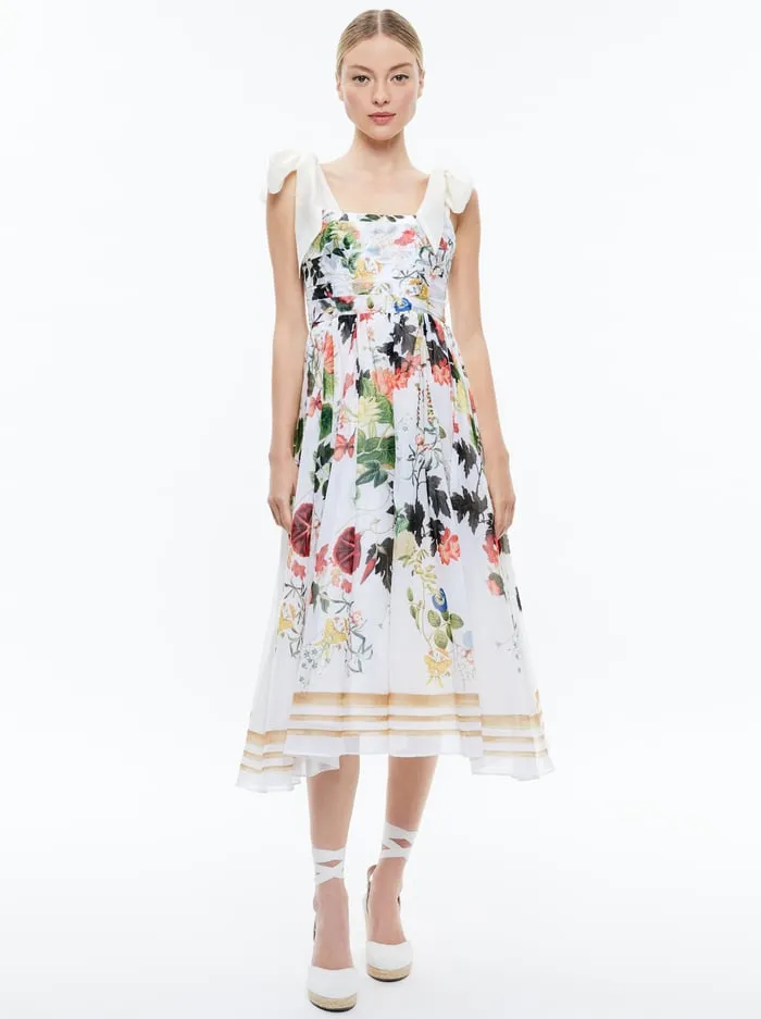Dresses Women Alice Olivia Haven Flared Midi Dress Blush Kiss Vanilla