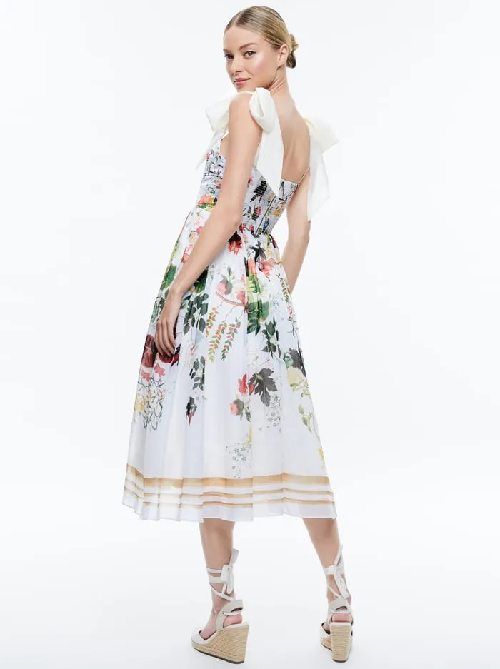 Dresses Women Alice Olivia Haven Flared Midi Dress Blush Kiss Vanilla