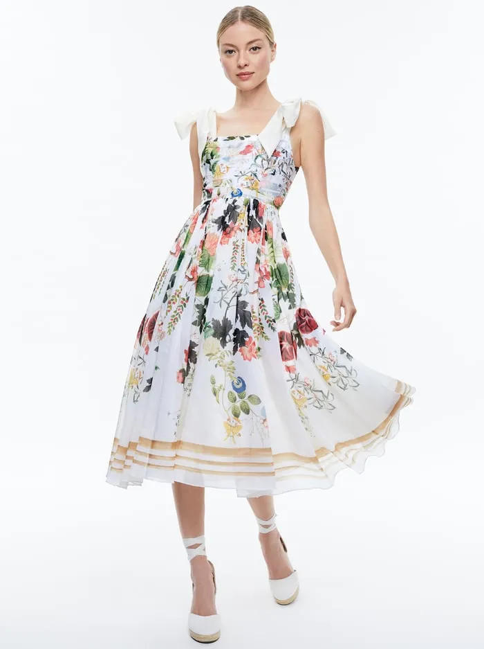 Dresses Women Alice Olivia Haven Flared Midi Dress Blush Kiss Vanilla