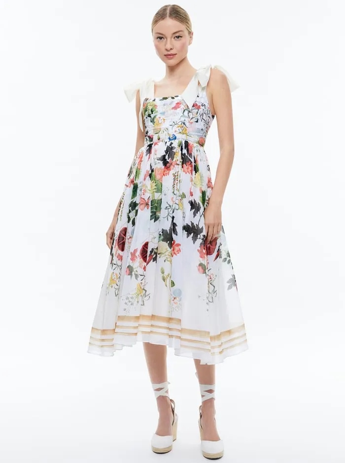 Dresses Women Alice Olivia Haven Flared Midi Dress Blush Kiss Vanilla