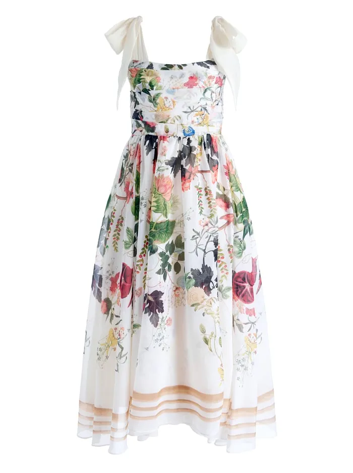 Dresses Women Alice Olivia Haven Flared Midi Dress Blush Kiss Vanilla
