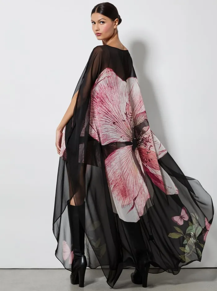 Dresses Women Alice Olivia Linn Cape Maxi Dress Luna Floral