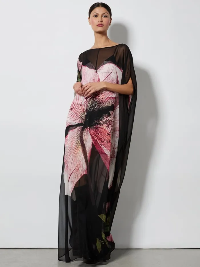 Dresses Women Alice Olivia Linn Cape Maxi Dress Luna Floral