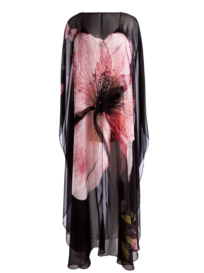 Dresses Women Alice Olivia Linn Cape Maxi Dress Luna Floral