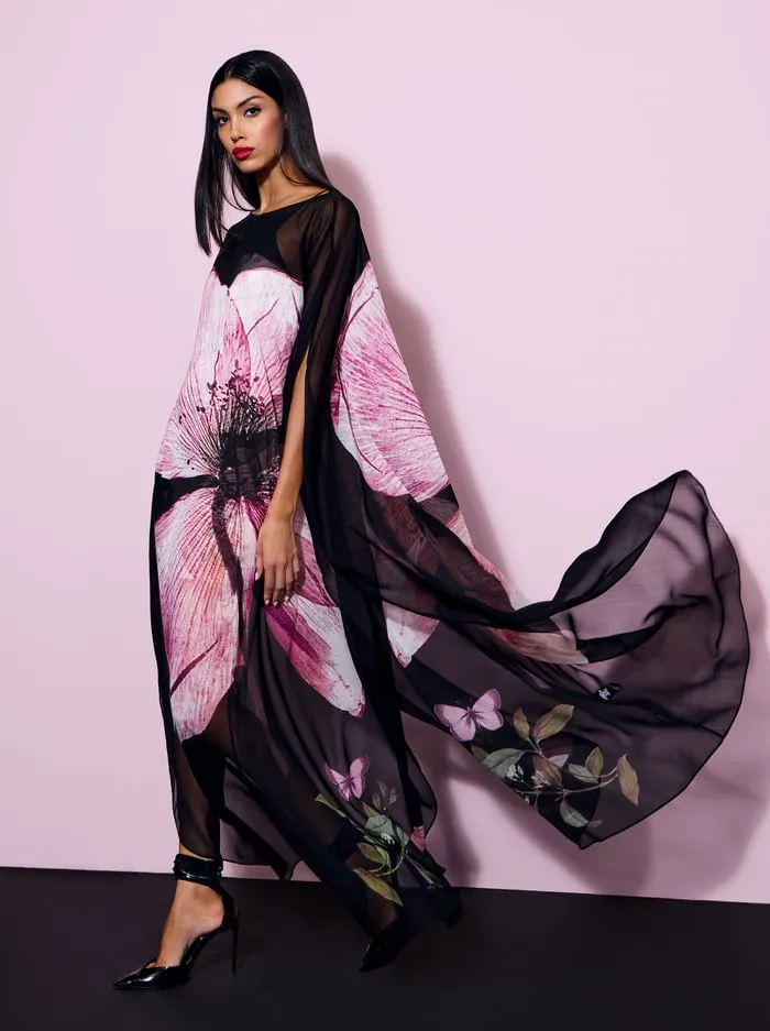 Dresses Women Alice Olivia Linn Cape Maxi Dress Luna Floral