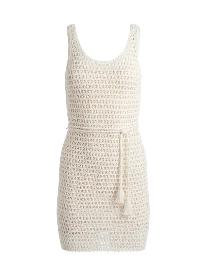 Dresses Women Alice Olivia Tomoko Waist Tie Dress Vanilla