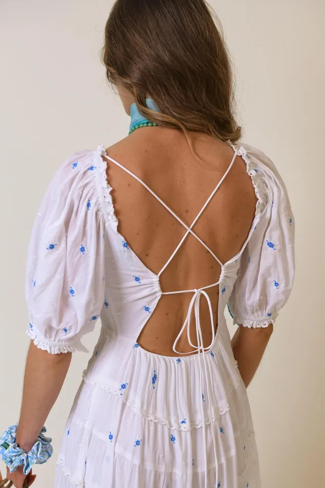 Dresses Women RIXO Cannes Santorini Embroidery Dresses Women RIXO Cannes Santorini Embroidery