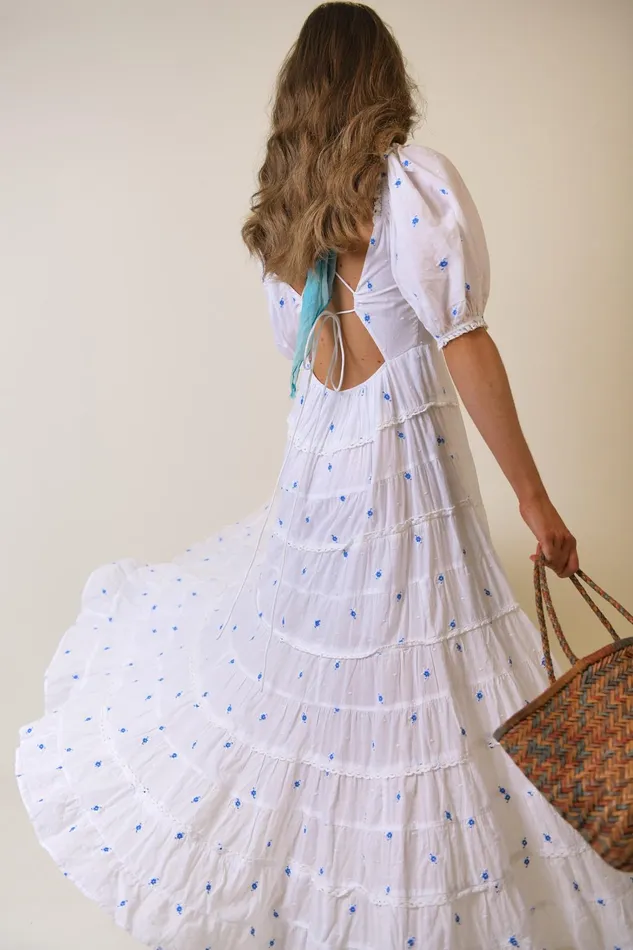 Dresses Women RIXO Cannes Santorini Embroidery Dresses Women RIXO Cannes Santorini Embroidery