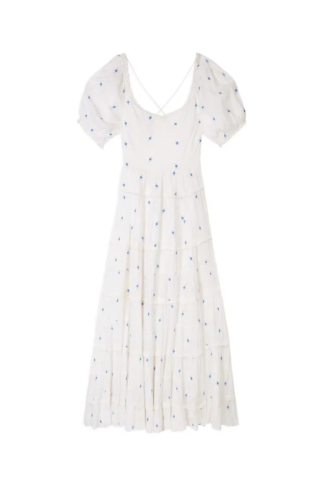Dresses Women RIXO Cannes Santorini Embroidery Dresses Women RIXO Cannes Santorini Embroidery