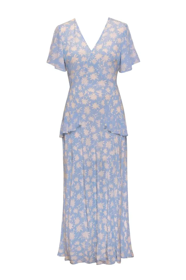 Dresses Women RIXO Evie Vintage Daisy Blue Dresses Women RIXO Evie Vintage Daisy Blue