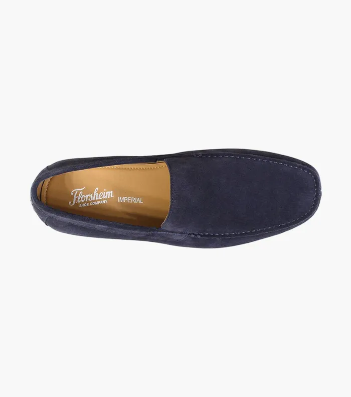 Dubino Moc Toe Venetian Slip On Navy Suede Men Florsheim Dress Shoes