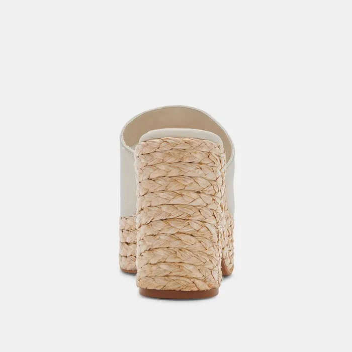Elora Heels Ivory Leather Women Dolce Vita Mules and Clogs