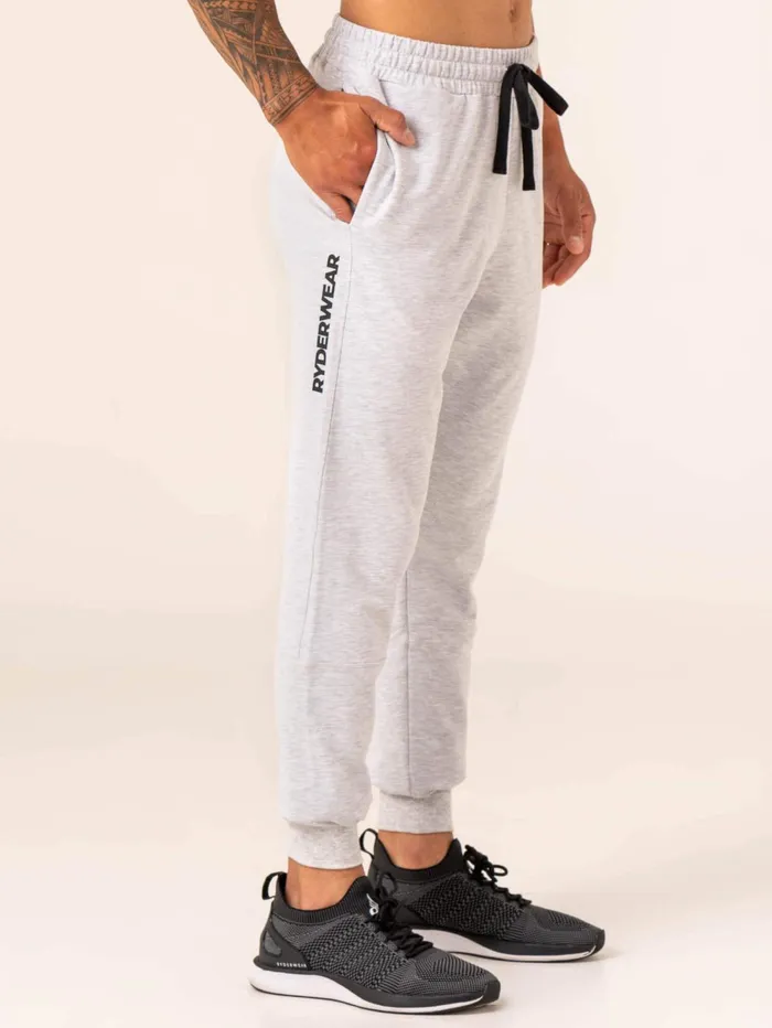 Emerge Track Pant 8211 Snow Grey Marl Men Ryderwear Gym Pants
