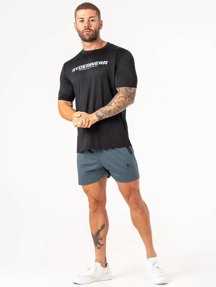 Energy Mesh Shorts 8211 Petrol Men Ryderwear Gym Shorts