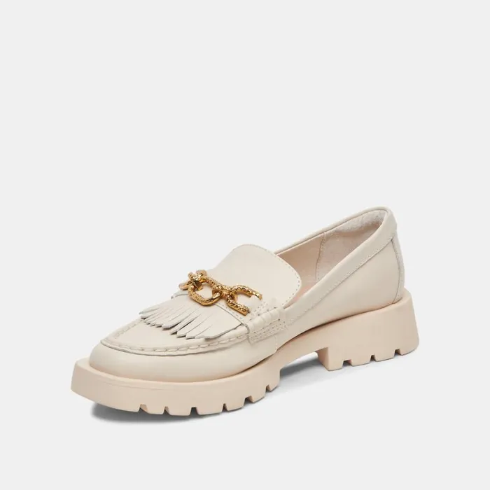 Erna Flats Ivory Leather Women Dolce Vita Flats and Loafers