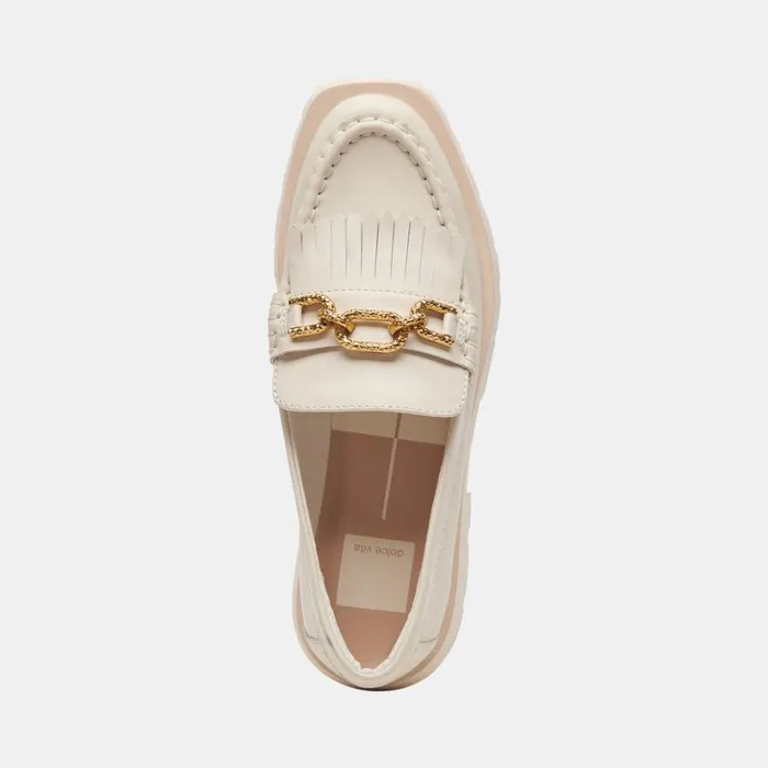Erna Flats Ivory Leather Women Dolce Vita Flats and Loafers
