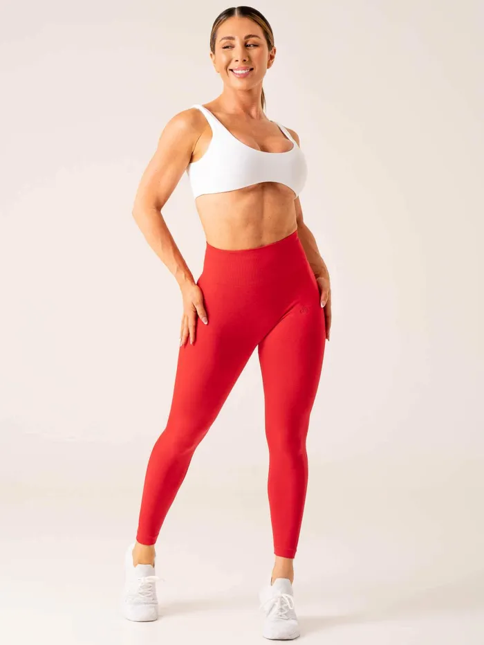 Evolve Seamless Leggings 8211 Red Marl Women Ryderwear Leggings