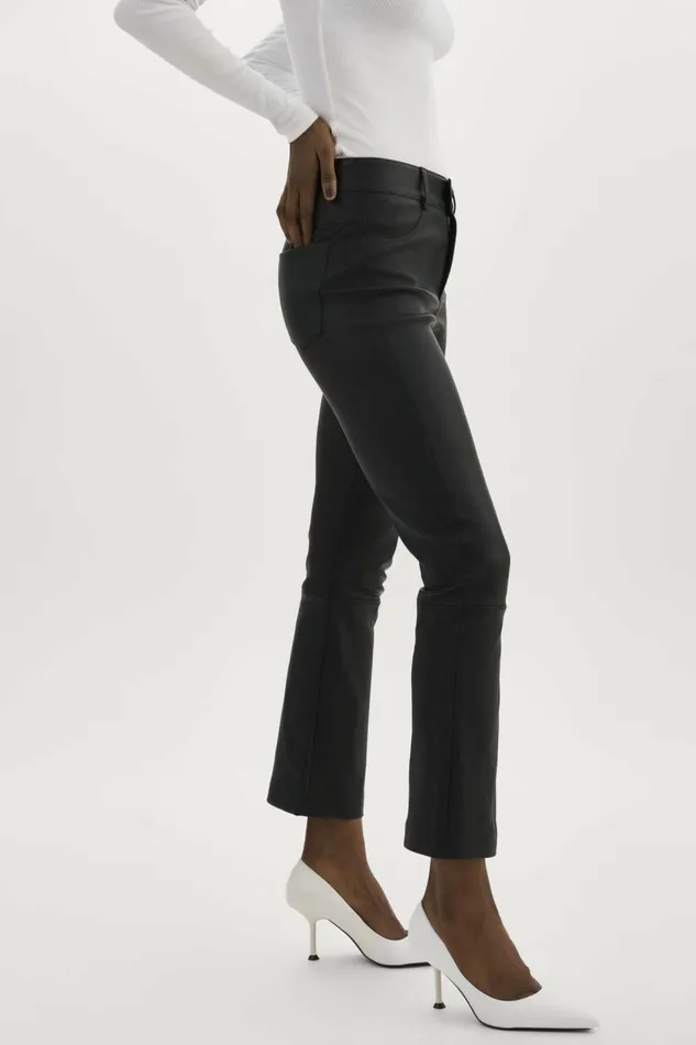 Faris Stretch Leather Pants Black Women Lamarque PANTS