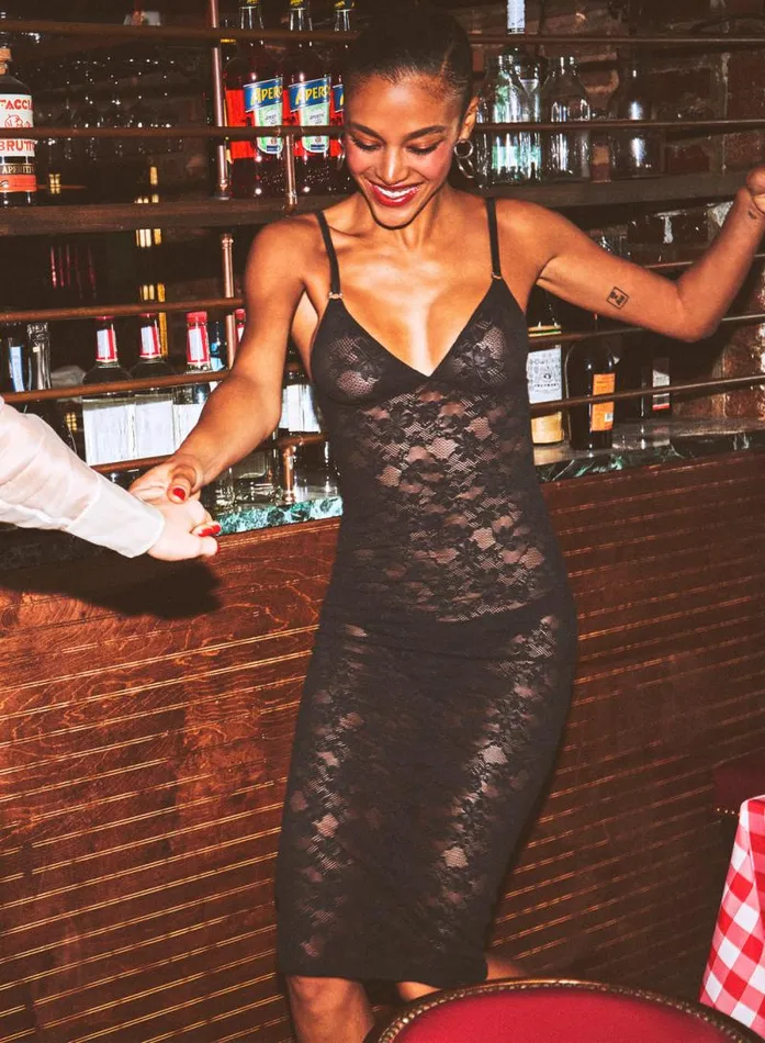 Fleur Du Mal Dresses Le Stretch Lace Slip Dress Black 8211 Women