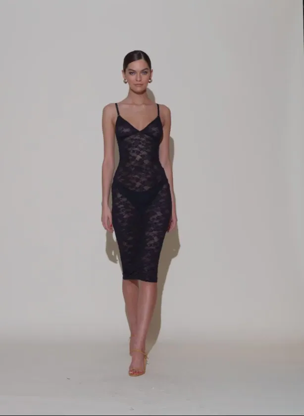 Fleur Du Mal Dresses Le Stretch Lace Slip Dress Black 8211 Women