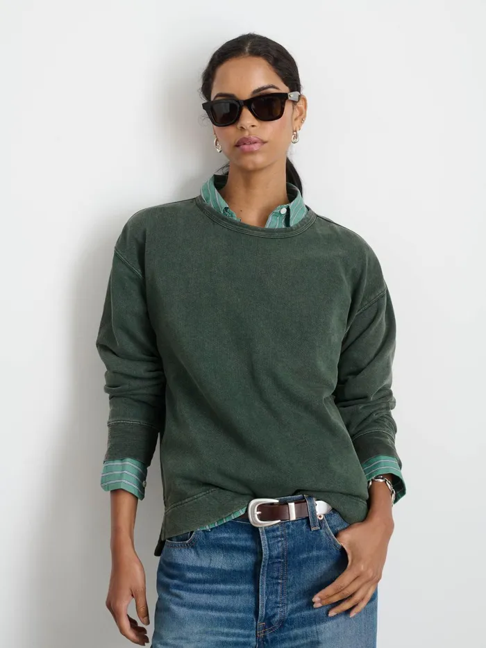 Frankie Sweatshirt In Vintage Wash Pine Grove Women Alex Mill Sweaters