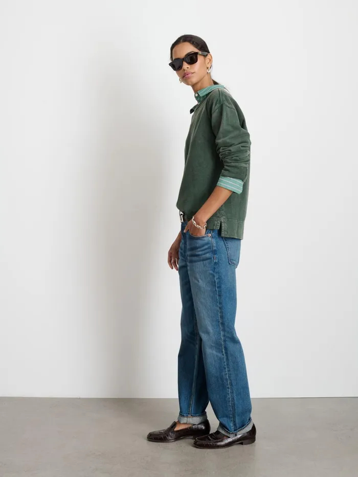 Frankie Sweatshirt In Vintage Wash Pine Grove Women Alex Mill Sweaters