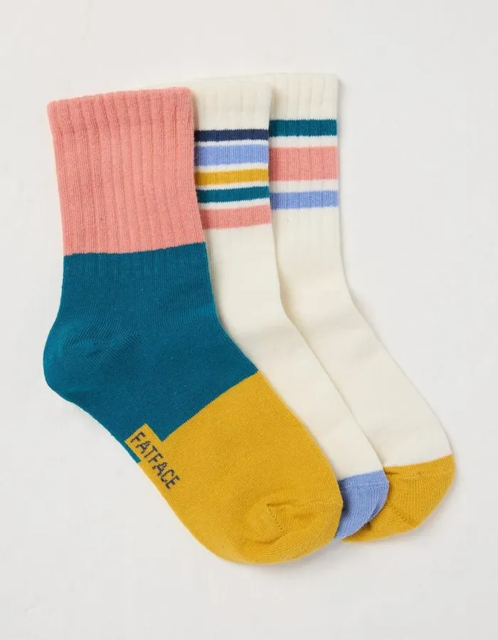GirlsBoys Socks FatFace 3 Pack Sport Socks Multi