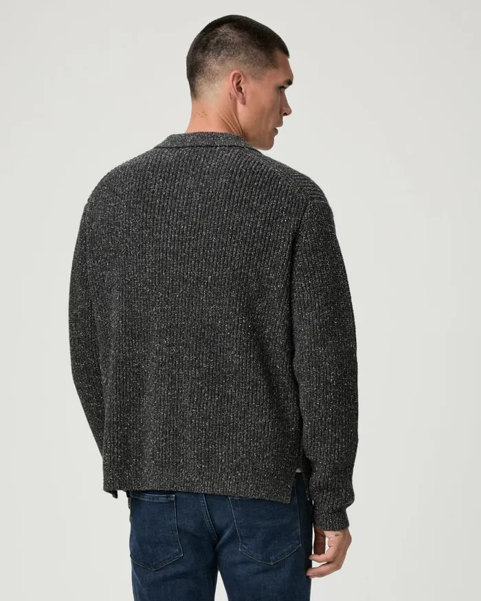Hinton Cardigan 8211 Speckled Black Men PAIGE Sweaters and Sweatshirts Hinton Cardigan 8211 Speckled Black Men PAIGE Sweaters and Sweatshirts
