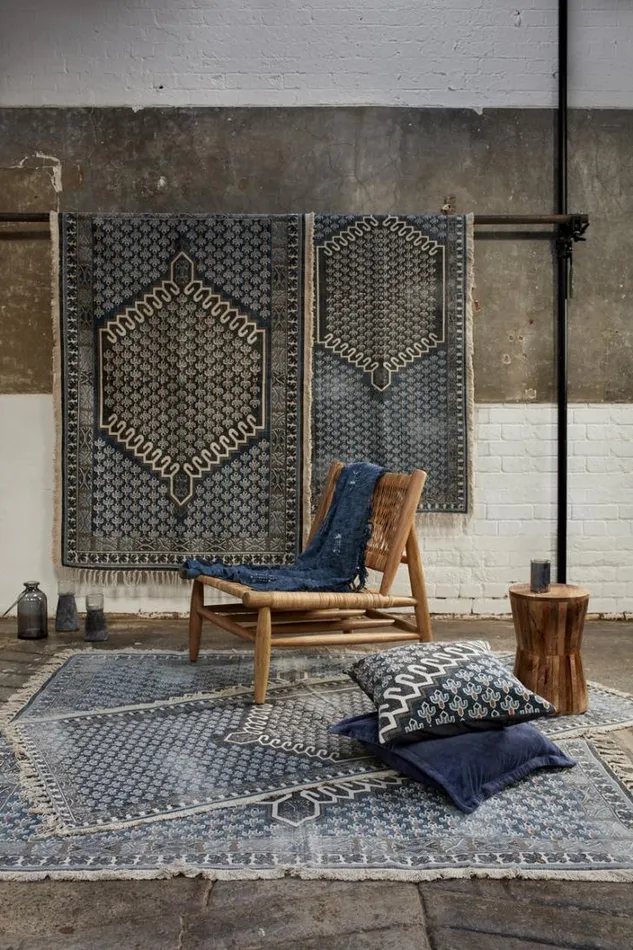Home French Connection Rugs Poppy Field Runner Pinkgrey