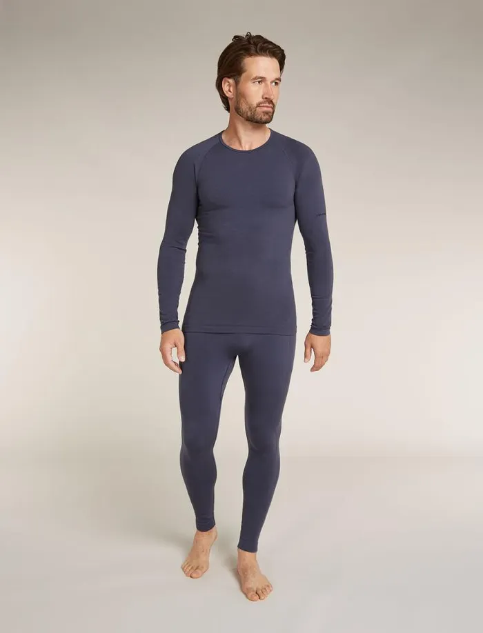 Icebreaker Merino Blend 260 ZoneKnit Seamless Long Sleeve Crewe Thermal Top Graphite Men039s Base Layers Icebreaker Merino Blend 260 ZoneKnit Seamless Long Sleeve Crewe Thermal Top Graphite Men039s Base Layers