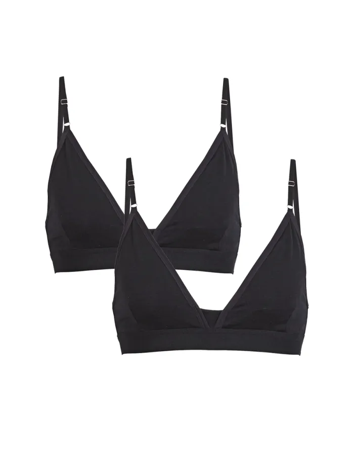 Icebreaker Merino Siren Bra 2 Pack Black Women039s Underwear and Bras