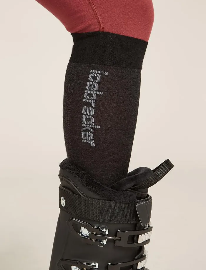 Icebreaker Merino Snow Liner Over The Calf Socks Blackether Women039s Socks