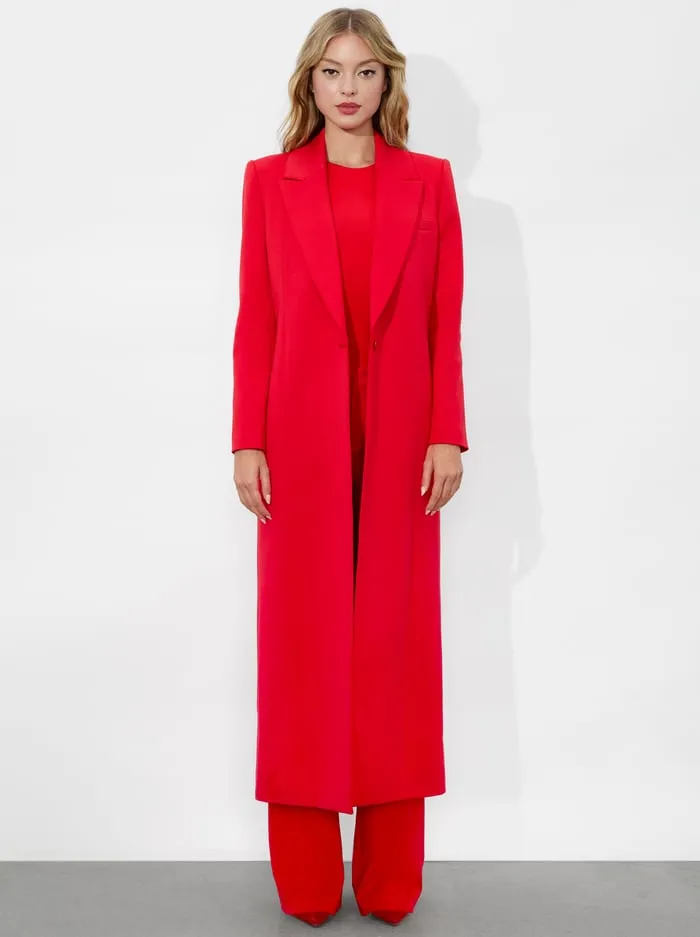 Jackets Coats Women Alice Olivia Colley Long Blazer Bright Ruby
