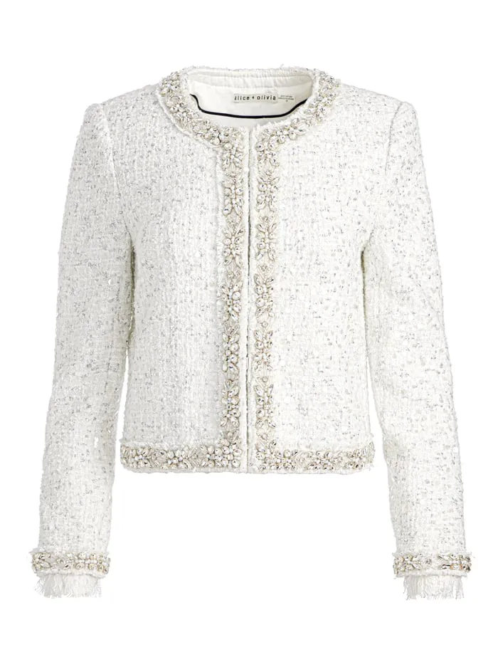 Jackets Coats Women Alice Olivia Landon Jacket Off White