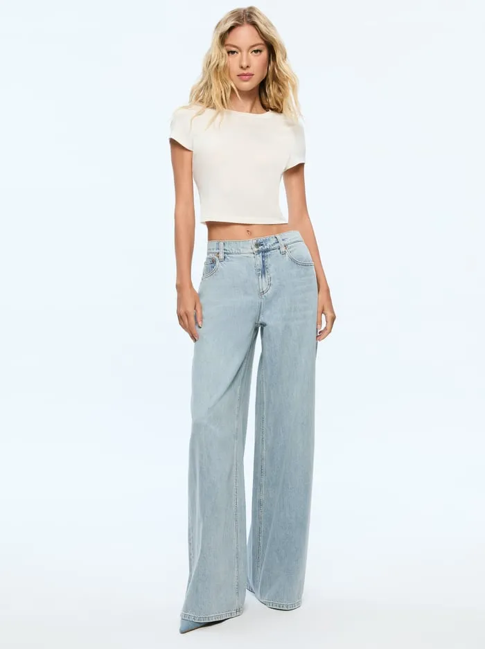 Jeans Women Alice Olivia Harper Jean Rockstar Blue