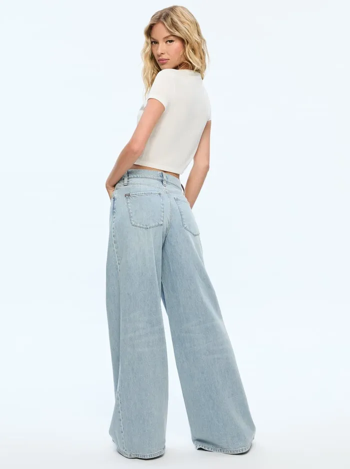 Jeans Women Alice Olivia Harper Jean Rockstar Blue