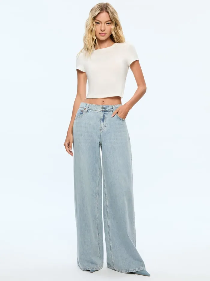Jeans Women Alice Olivia Harper Jean Rockstar Blue