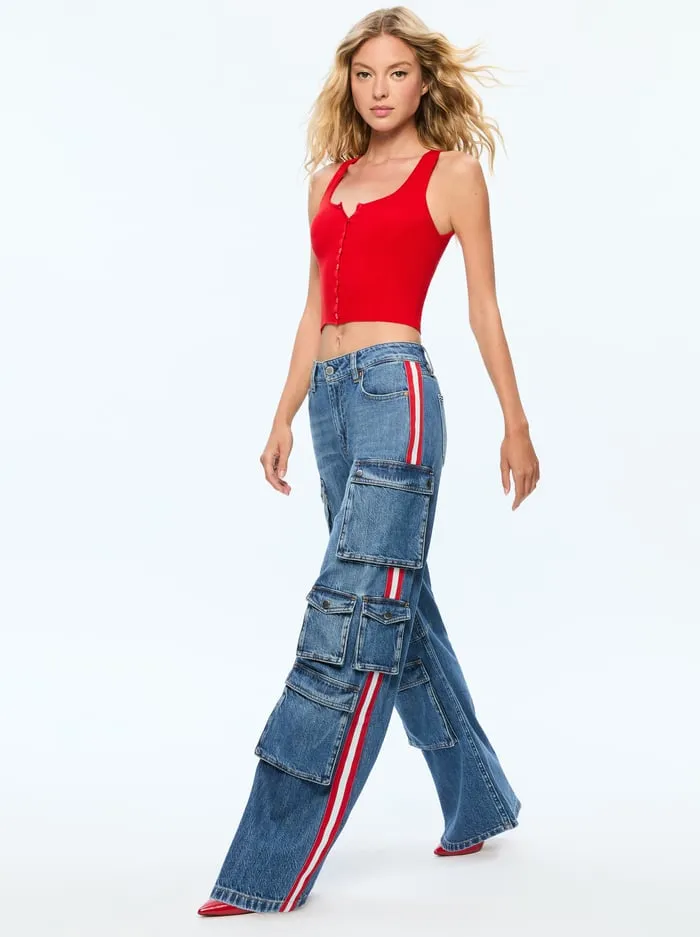 Jeans Women Alice Olivia Olympia Jean Avery Bluebright Ruby