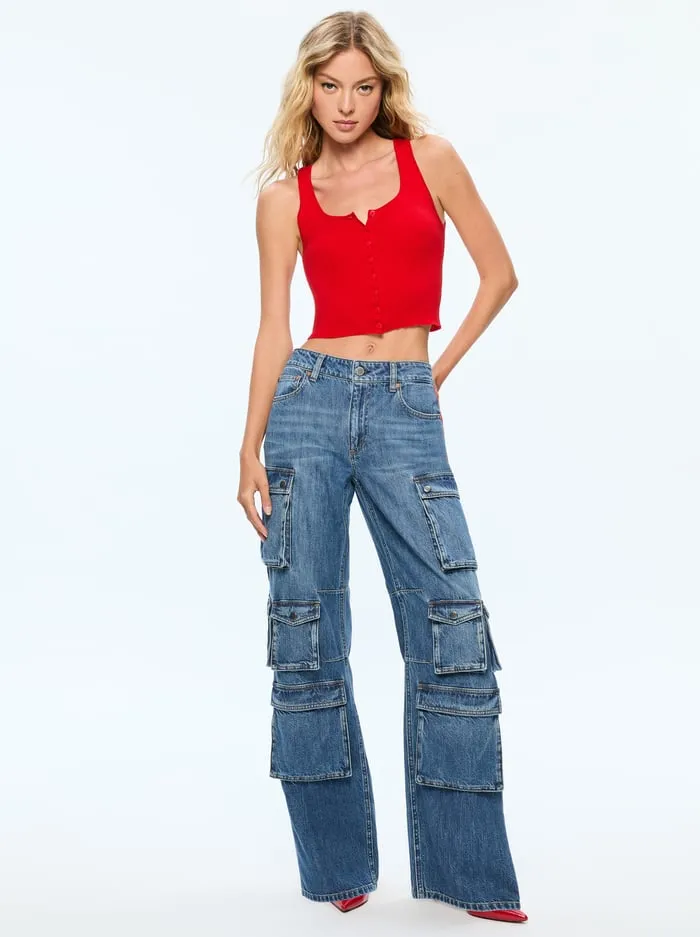 Jeans Women Alice Olivia Olympia Jean Avery Bluebright Ruby