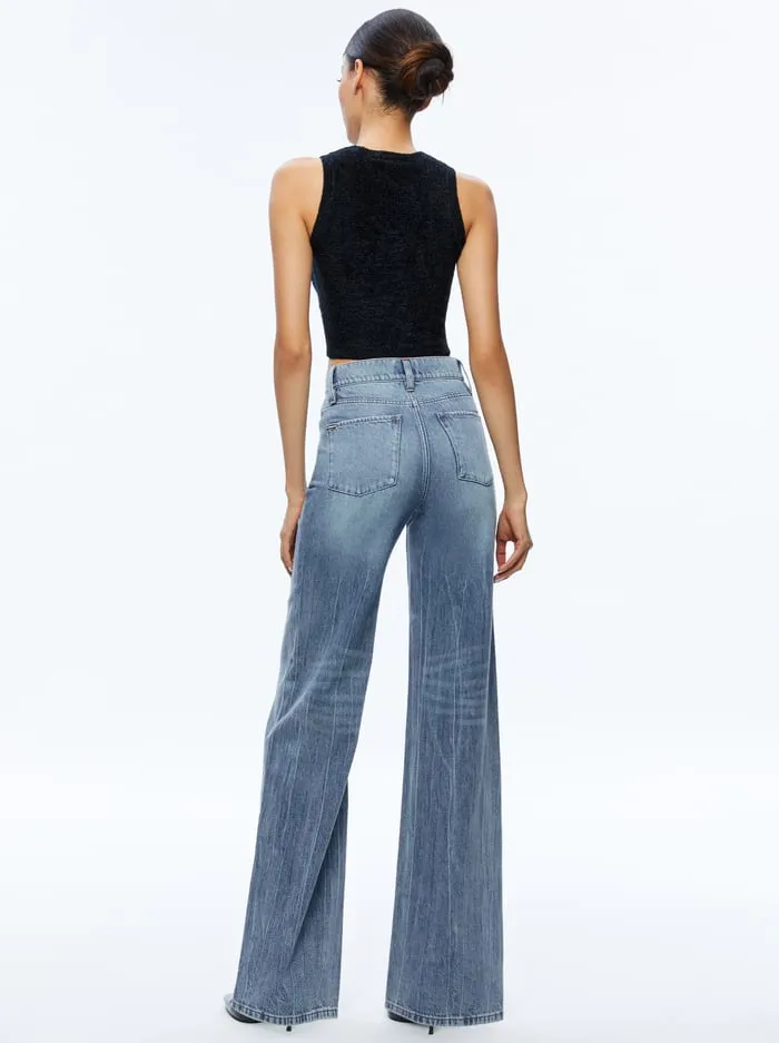 Jeans Women Alice Olivia Weezy Jean Sadie Lt Vintage Blue