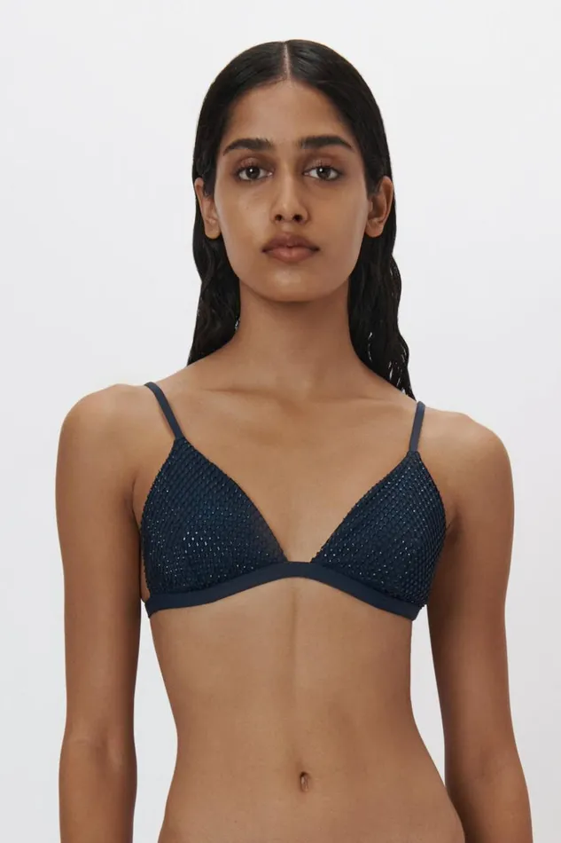 Jonathan Simkhai Joelle Bikini Top Midnight Women Swimwear