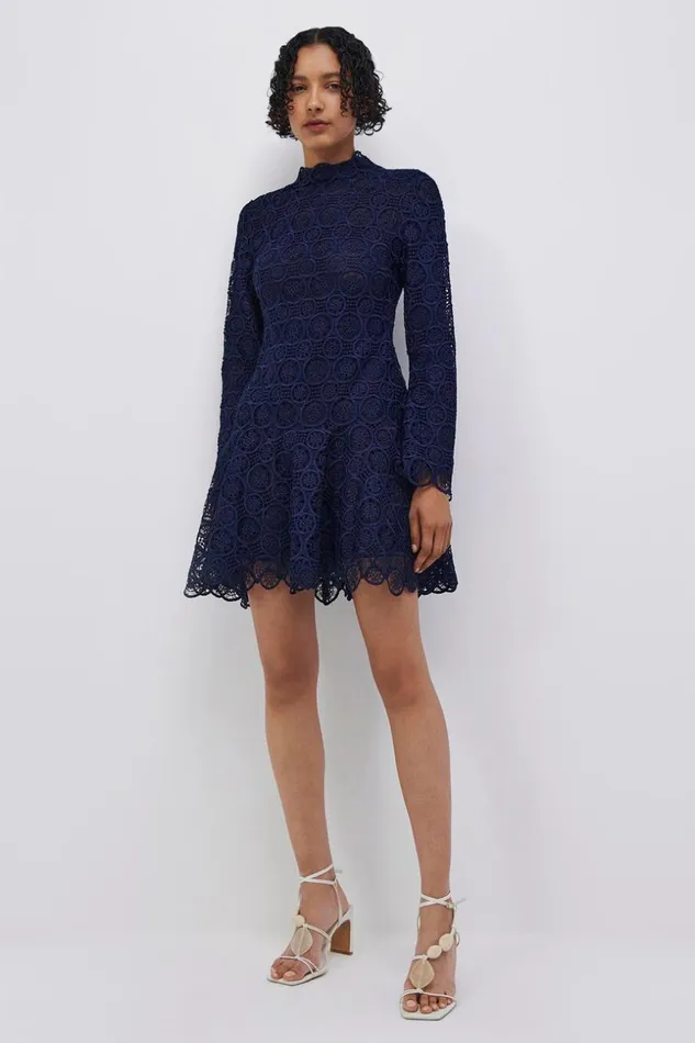 Jonathan Simkhai Leigh Mini Dress EXCLUSIVE Midnight Women Dresses and Jumpsuits