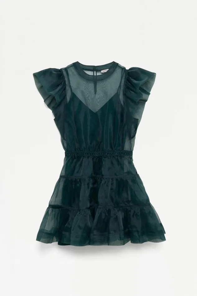 Jonathan Simkhai Monique Dress Emerald Women Dresses and Jumpsuits