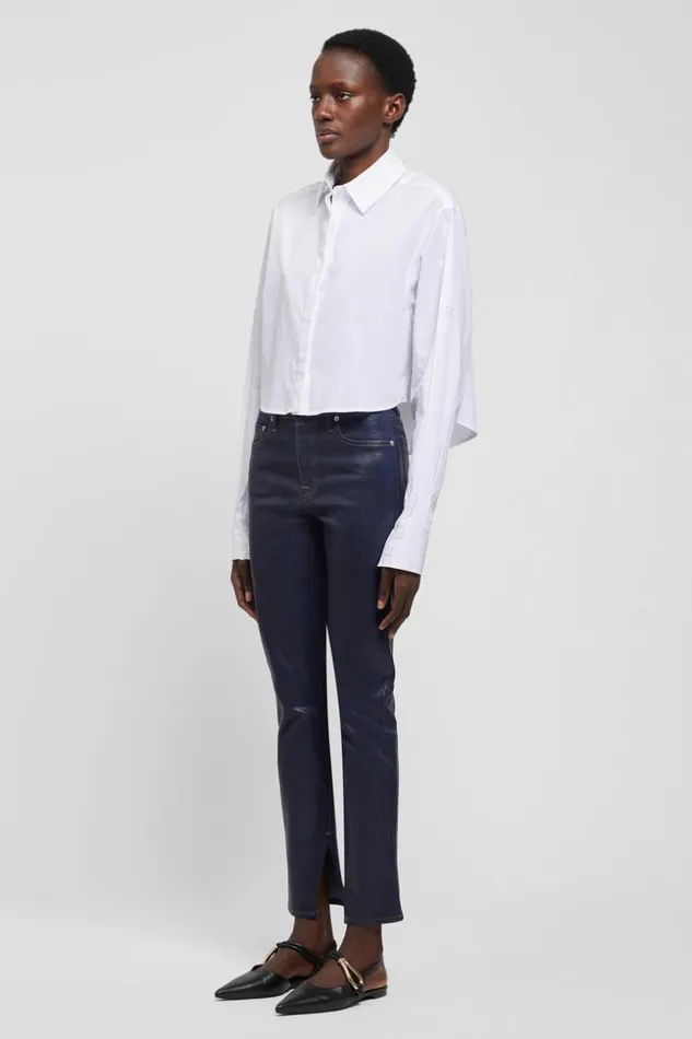 Jonathan Simkhai Rae Denim Coated Indigo Women Pants and Bottoms