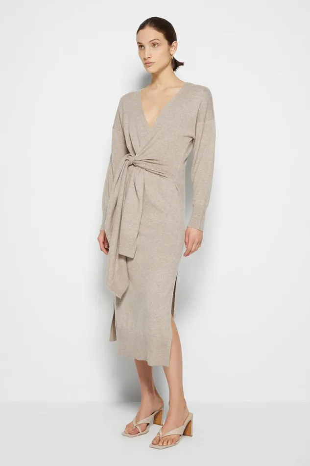 Jonathan Simkhai Skyla Loungewear Dress Fawn Women Dresses and Jumpsuits