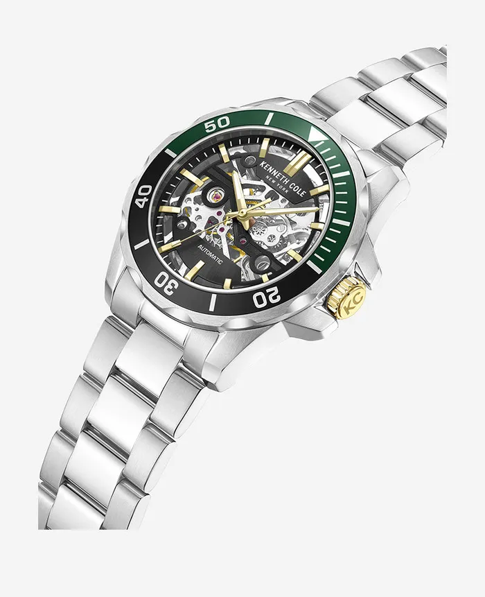 Kenneth Cole New York Automatic Bracelet Watch Silver Men Kenneth Cole Watches Kenneth Cole New York Automatic Bracelet Watch Silver Men Kenneth Cole Watches