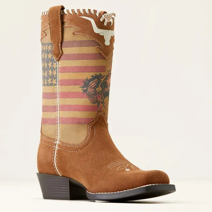 Kids Futurity Rodeo Quincy Western Boot Chestnut Suedeamerican Cowboy Ariat Big Kids039 Footwear Kids Futurity Rodeo Quincy Western Boot Chestnut Suedeamerican Cowboy Ariat Big Kids039 Footwear