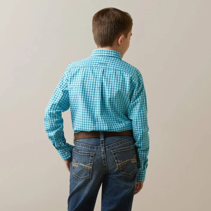 Kids Pro Series Kalvin Classic Fit Shirt Enamel Blue Ariat Button Down Shirts Kids Pro Series Kalvin Classic Fit Shirt Enamel Blue Ariat Button Down Shirts