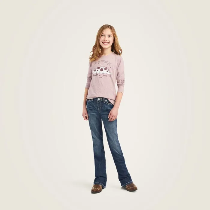 Kids REAL Dreamin Mood Shirt Nostalgia Rose Ariat TShirts and Polos Kids REAL Dreamin Mood Shirt Nostalgia Rose Ariat TShirts and Polos